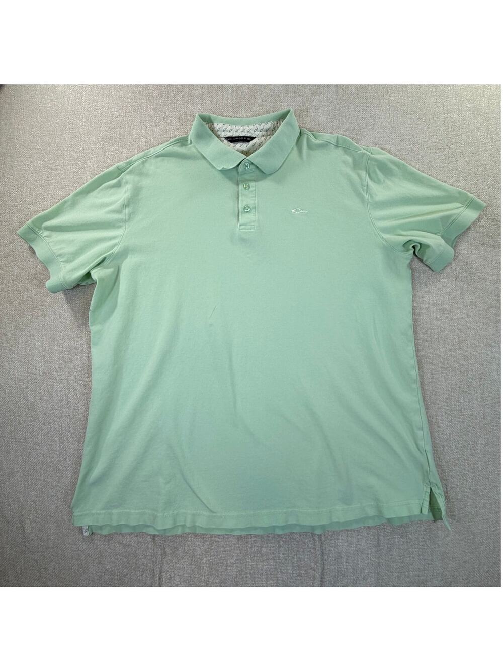 Drake Men's Green XL 3 Button Short Sleeve Polo Shirt Casual Outdoor Performance